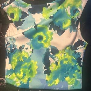 Saks - Cropped Blouse, colorful abstract print